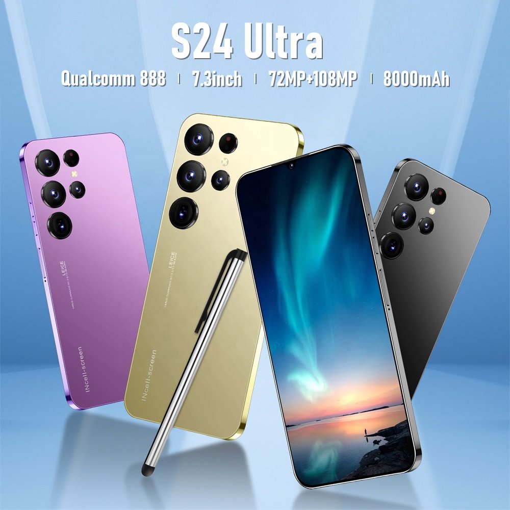 Hot sale SmartPhone S24 Ultra 7.3 Inch Android 13 10 Core Smartphones 16GB+1TB 5g Cellphone MobilePhone Factory wholesale price